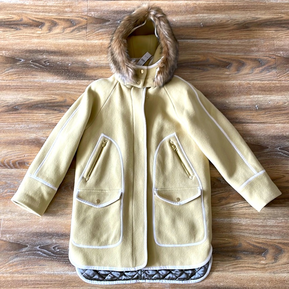 J Crew Summit Parka in Italian stadium-cloth wool NWT